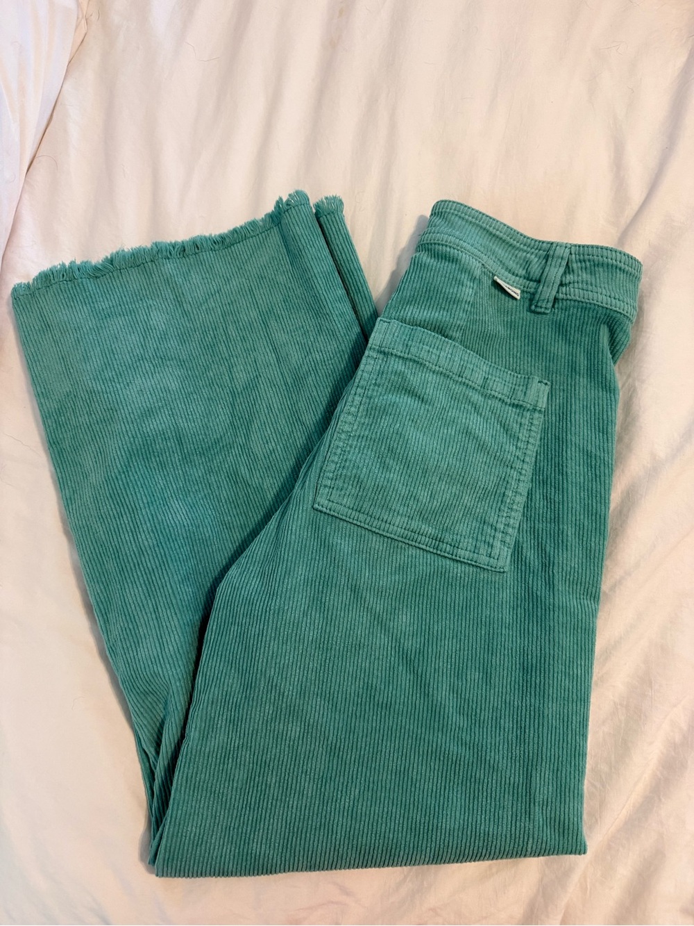 Billabong Teal Green Corduroy Wide Leg Jeans